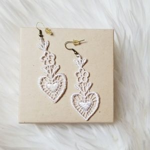 Hand crafted heart earrings